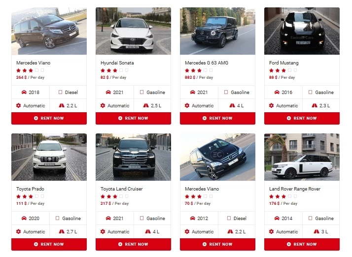 Прокат автомобилей в Баку