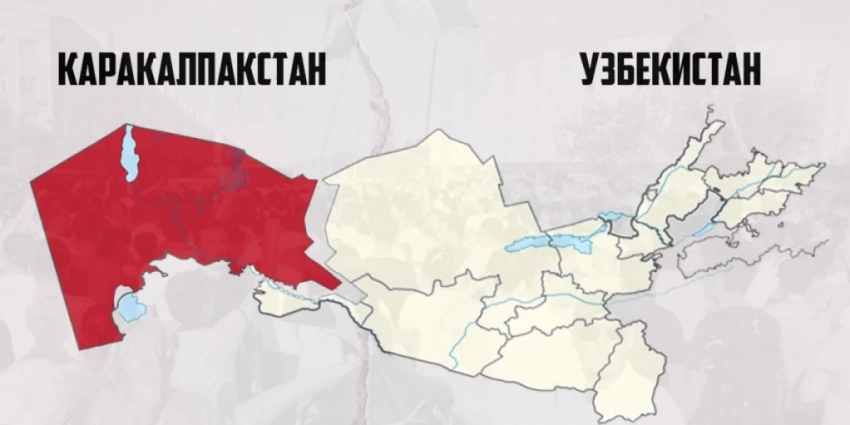 Казахстан vs Узбекистан: беспорядки в Каракалпакстане