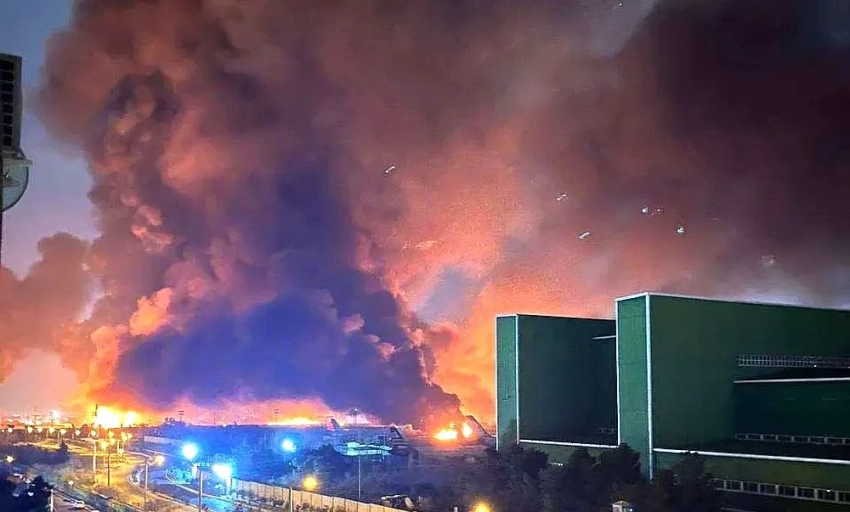 В ходе ночной атаки вспыхнул пожар в аэропорту «Мехрабад» в Тегеране